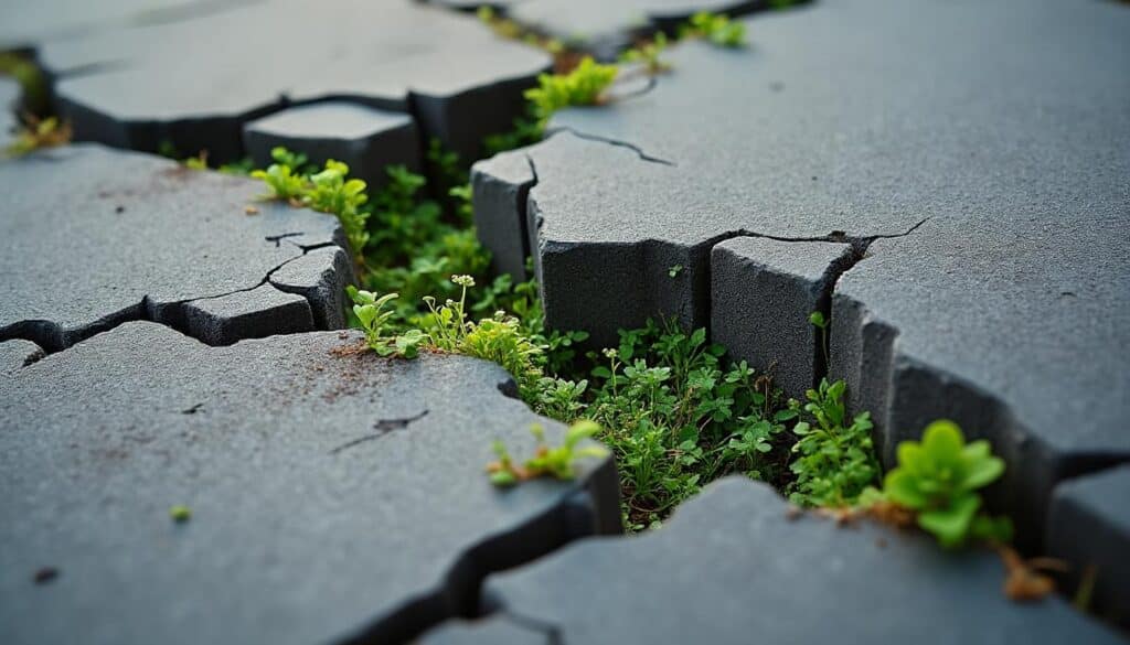 Réparer une dalle de terrasse en béton fissuré