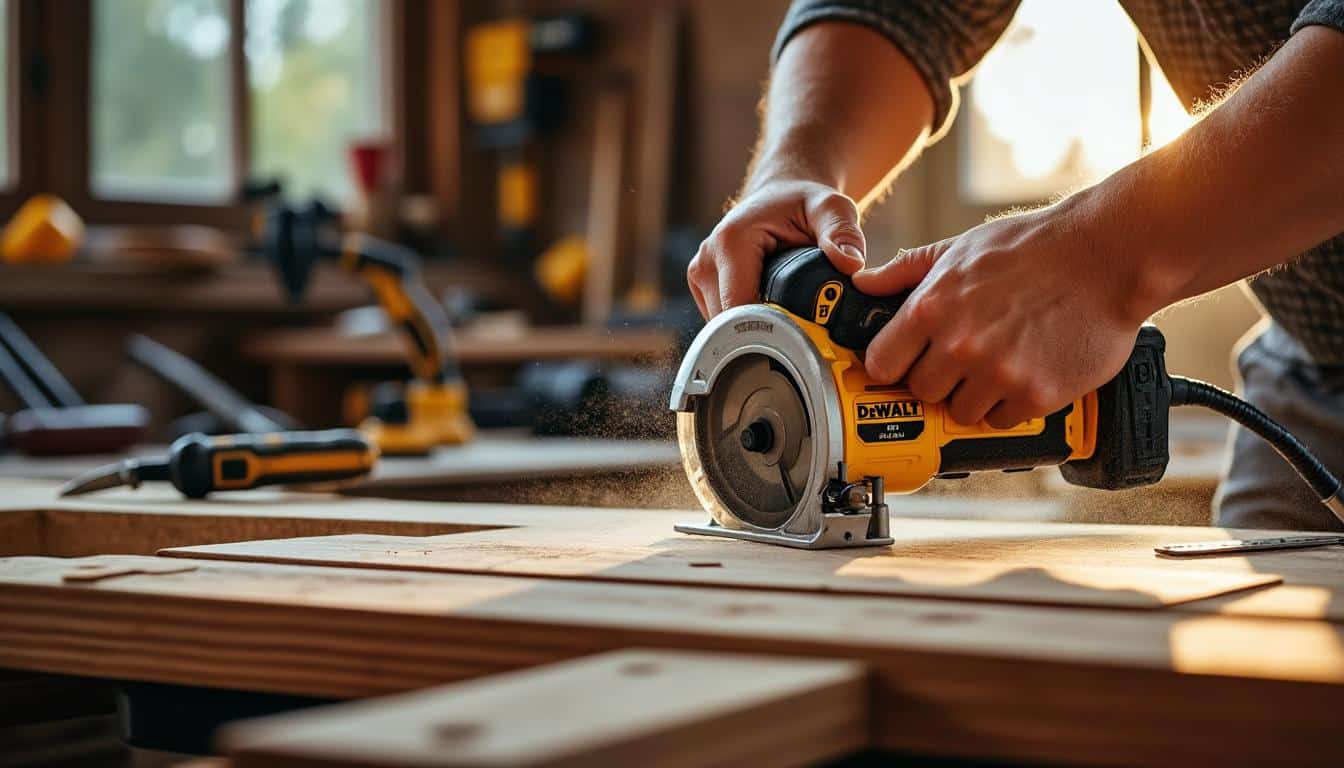 Illustration: Pourquoi choisir une mini scie circulaire Dewalt pour vos travaux précis ?