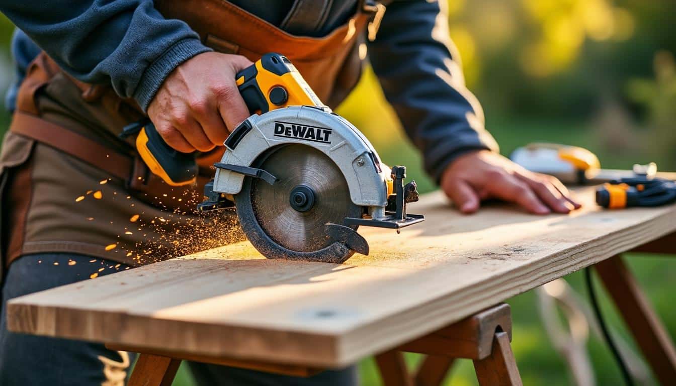 Mini scie circulaire Dewalt : précision et maniabilité pour vos découpes