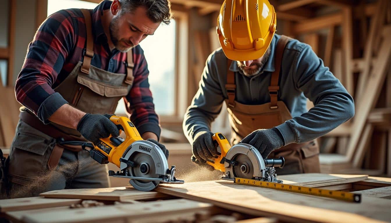 Illustration: Pourquoi la scie circulaire Dewalt 54V séduit les professionnels et les bricoleurs