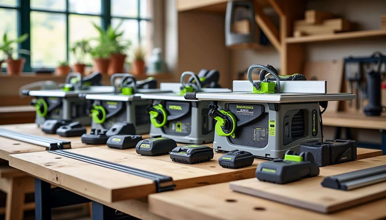 Illustration: Explorer les différentes versions et sets de la scie sur table Festool CSC SYS 50