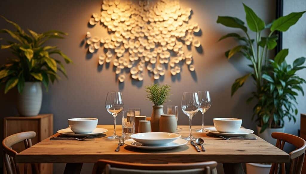 Applique murale de salle à manger : lumière douce et design élégant