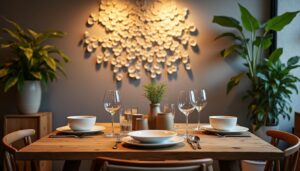 Applique murale de salle à manger : lumière douce et design élégant
