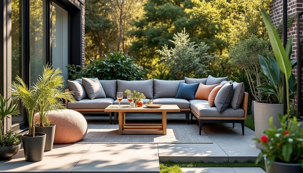 Décoration de terrasse extérieure moderne : design et matériaux durables
